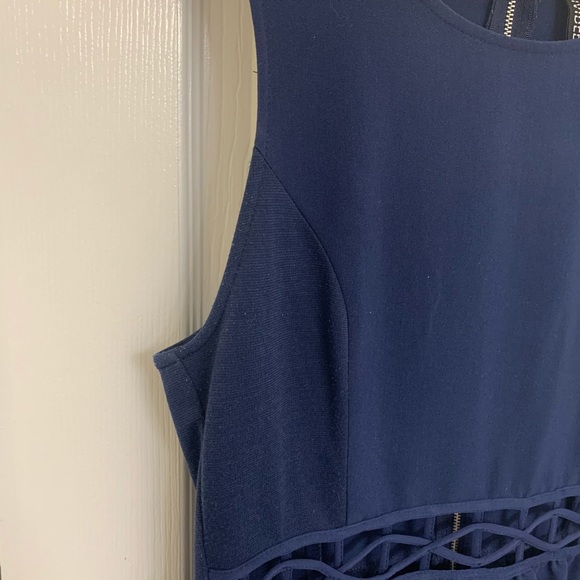 Navy skater dress w/ cutouts - Picture 3 of 4